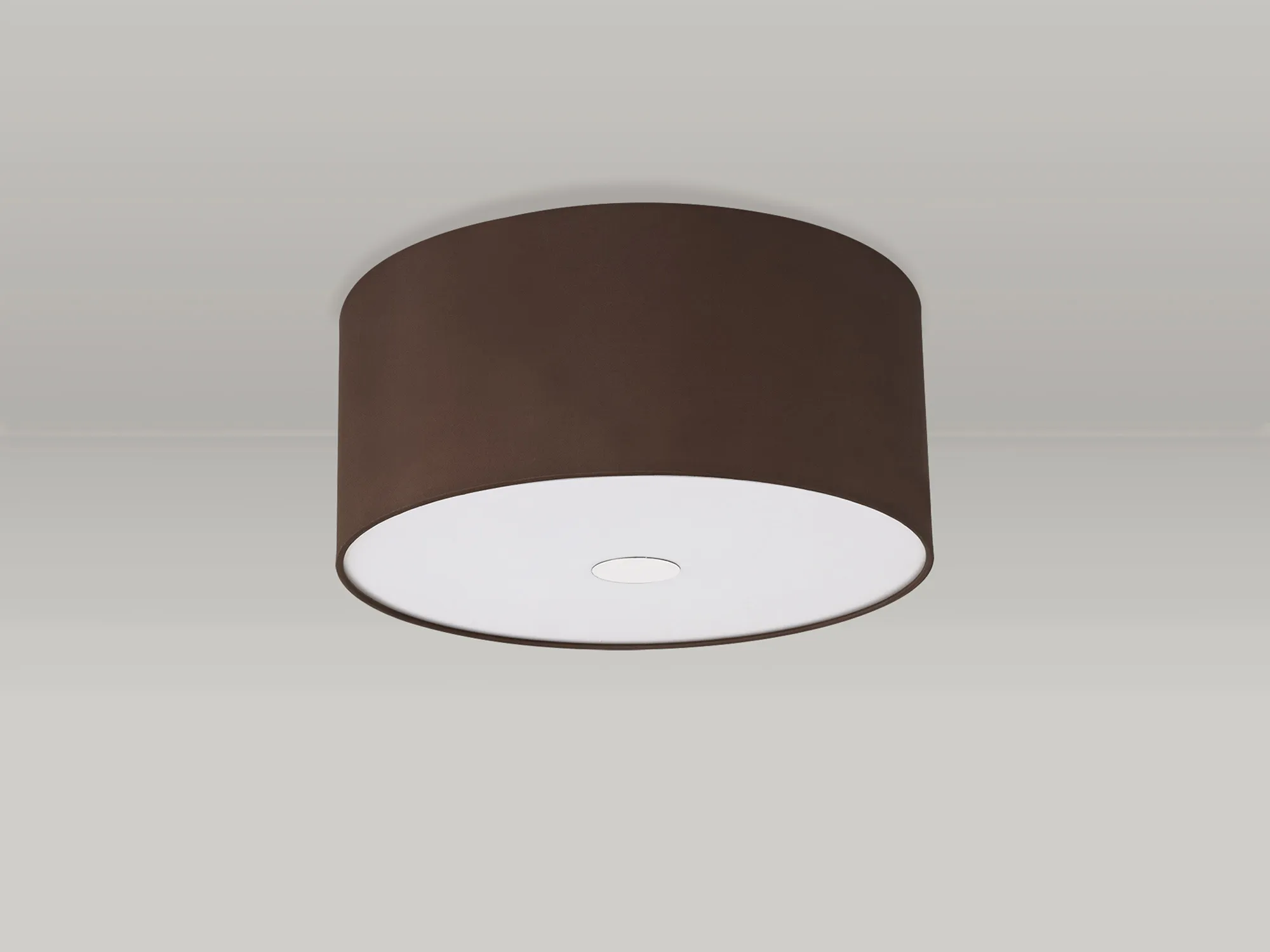 Baymont 40cm, Flush 3 Light Polished Chrome, Raw Cocoa/Grecian Bronze, Frosted Diffuser DK0354  Deco Baymont CH RC